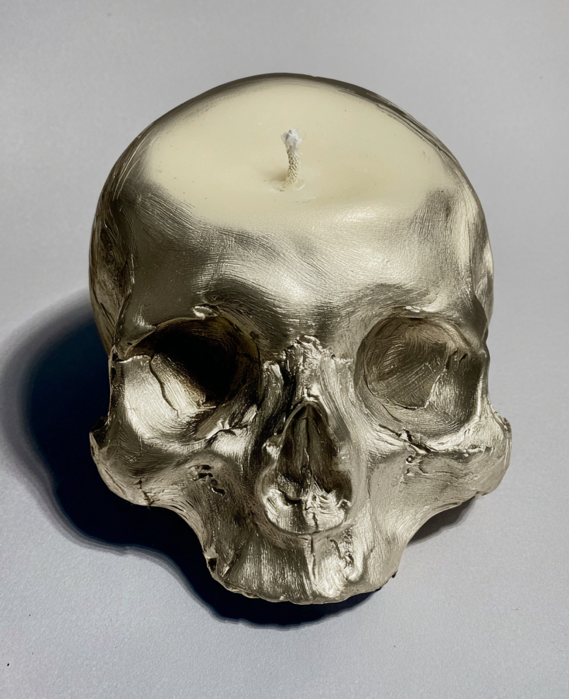 Iteration 3: wax merged into the chrome skull