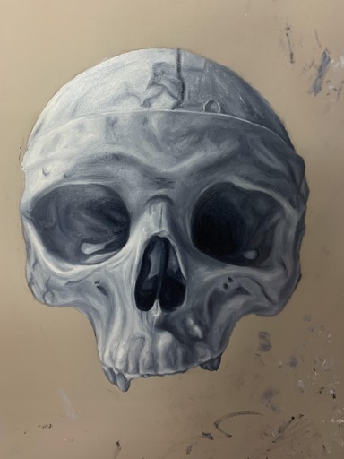 Original skull painting
